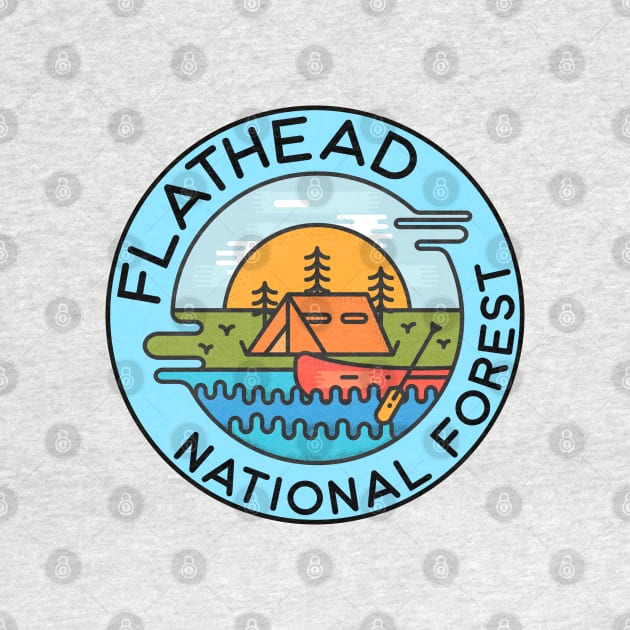 Flathead National Forest Montana Camping Canoe by DD2019